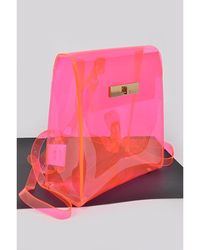 Fashnzfab - Cleared Transparent Iconic Backpack - Lyst