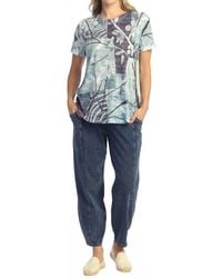Jess & Jane - Hana Burnout Round Hem Top - Lyst