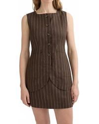Posse - Emma Vest With Mottled Buttons - Lyst