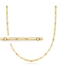 Ross-Simons - Italian 18kt Yellow Paper Clip Link Necklace - Lyst