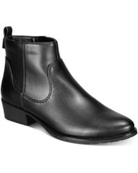 Style & Co. - Memphyss Faux Leather Side Zip Ankle Boots - Lyst