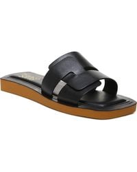Franco Sarto - Capri Leather Slip On Slide Sandals - Lyst