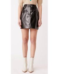 Suncoo - Frankie Leather Mini Skirt - Lyst