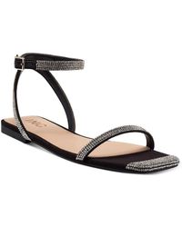 INC - Persida Embellished Square Toe Flat Sandals - Lyst