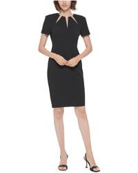 Calvin Klein - Cutout Knee Sheath Dress - Lyst