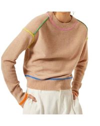 Autumn Cashmere - Crew With Color Seams Top - Lyst