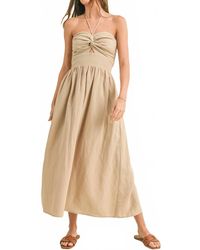 Miou Muse - Twisted Halter Maxi Dress - Lyst