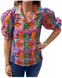 Briton Court - Kendall Button Down Top - Lyst