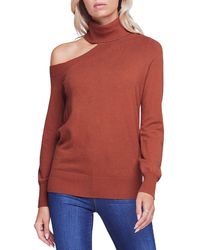 L'Agence - Ribbed Trim One Shoulder Sweater - Lyst