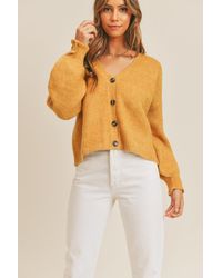 TRUEDAMES - Long Sleeve Button Down Sweater Cardigan - Lyst