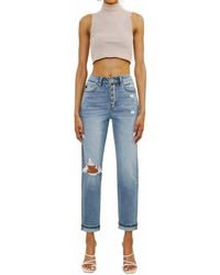Kancan - Single Cuff Mom Jeans - Lyst