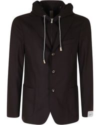 Eleventy - Burgundy Single-Breasted Wool-Blend Jacket - Lyst