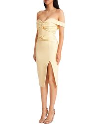 Lavish Alice - Ruched Off-the-shoulder Cocktail And Party Dress - Lyst