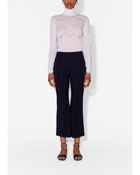 Adam Lippes - Bonded Neoprene Cropped Flare Pant - Lyst