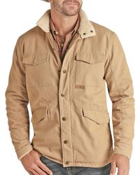 Powder River - Canvas Jacket With Berber Lining - Lyst