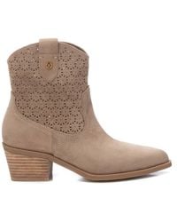 Xti - Suede Ankle Booties By - Lyst