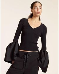Cynthia Rowley - Silk Wool Knit Combo Top - Lyst