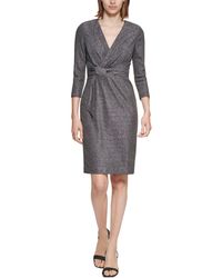 Calvin Klein - Petites Knit Metallic Cocktail And Party Dress - Lyst