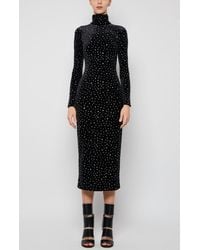 Prabal Gurung - Long Sleeve Crystal Turtleneck Dress - Lyst