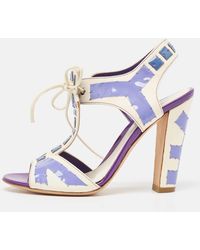Sergio Rossi - Leather With Cut Out Detail Peep Toe Sandals - Lyst