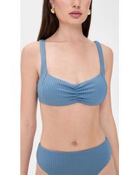 LSPACE - L*Space Effie Bikini Top Baltic Ribbed Shirred Cutout Swimwear Jdm2532 - Lyst