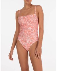 Peony - Ruched One Piece Swimsuit - Lyst