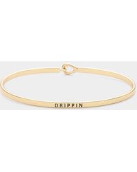 Fashnzfab - Drippin Thin Brass Metal Hook Bracelet - Lyst