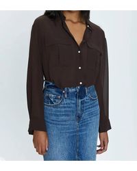 Pistola - Reese Sheer Button Down Shirt Top - Lyst