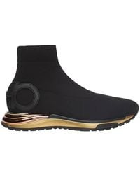 Ferragamo - Ladies Gancini Sock Sneakers - Lyst