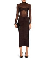SER.O.YA - Levina Mesh Midi Dress - Lyst