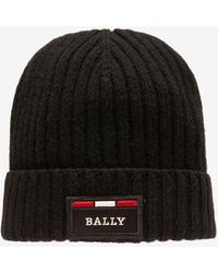 Bally - Ribbed Logo Wool Beanie 6240324 - Lyst