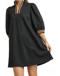 Umgee - High Neck Jacquard Mini Dress - Lyst