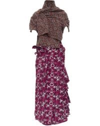 Comme des Garçons - Comme Des Garcons Floral Macrame Wrap Top Ruffle Skirt - Lyst