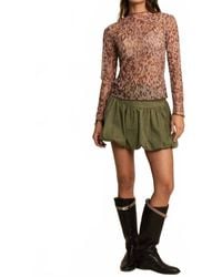 Davi & Dani - Metallic Sheer Mesh Top - Lyst