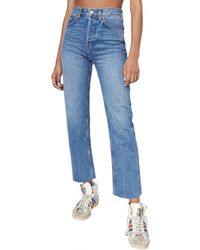 RE/DONE - 70's High Rise Stove Pipe Jean - Lyst