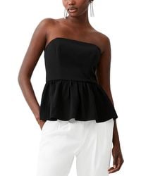 French Connection - Peplum Bandeau Strapless Top - Lyst