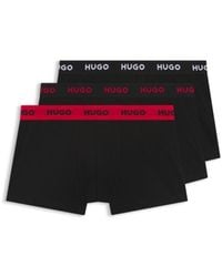HUGO - 3-Pack Logo Trunks - Lyst