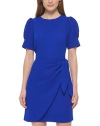 Vince Camuto - Crepe Novelty Sleeve Wrap Tie Dress - Lyst