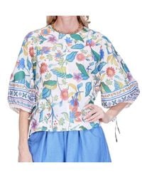 J joy - Gored Crew Neck Top - Lyst