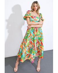 TRUEDAMES - Long Lost Lover Woven Midi Dress - Lyst
