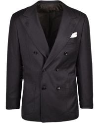 Kiton - Unlined Double-Breasted Virgin Wool Blazer - Lyst