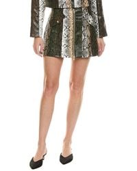 Cynthia Rowley - Vegan Leather Patchwork Mini Skirt - Lyst