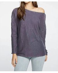 Chaser Brand - Long Sleeve Rib Snap Top - Lyst