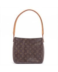 Louis Vuitton - Monogram Canvas Leather Looping Mm Shoulder Bag - Lyst