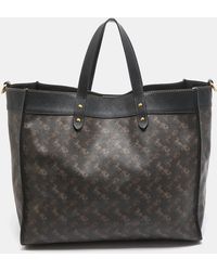 COACH - Dark Carriage Print Coated Canvas And Leather Field 40 Tote - Lyst