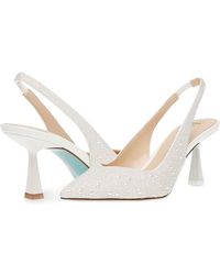 Betsey Johnson - By Clark Pump 9.5 Ivory Embellished Spool Heel Zpo2451 - Lyst