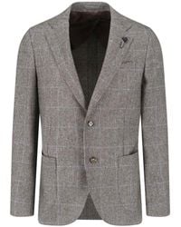 Lardini - Checked Wool Blazer - Lyst