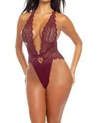 Oh La La Cheri - Sadie Lace And Satin Teddy - Lyst