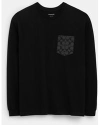 COACH - Signature Long Sleeve T Shirt - Lyst