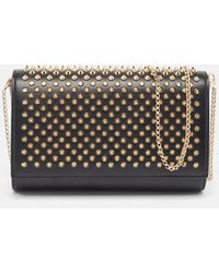 Christian Louboutin - Leather Paloma Spiked Chain Clutch - Lyst